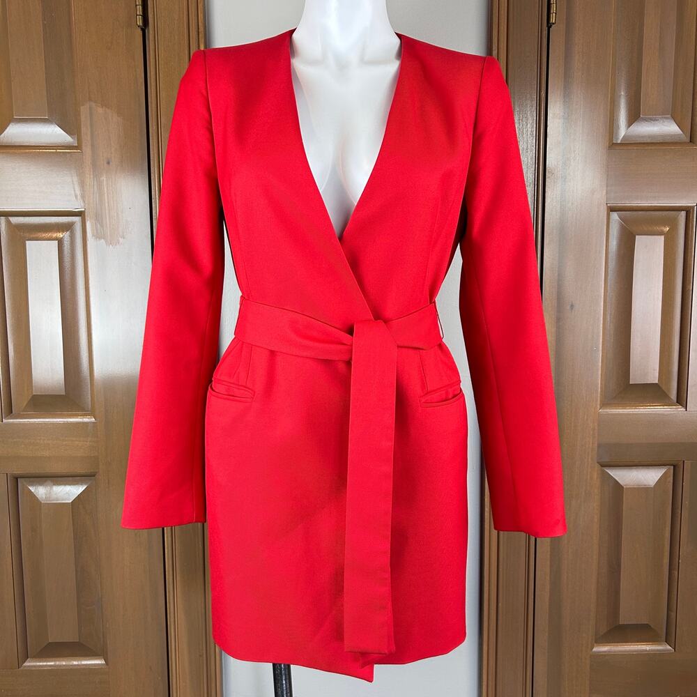 Zara Red Belted Mini Dress